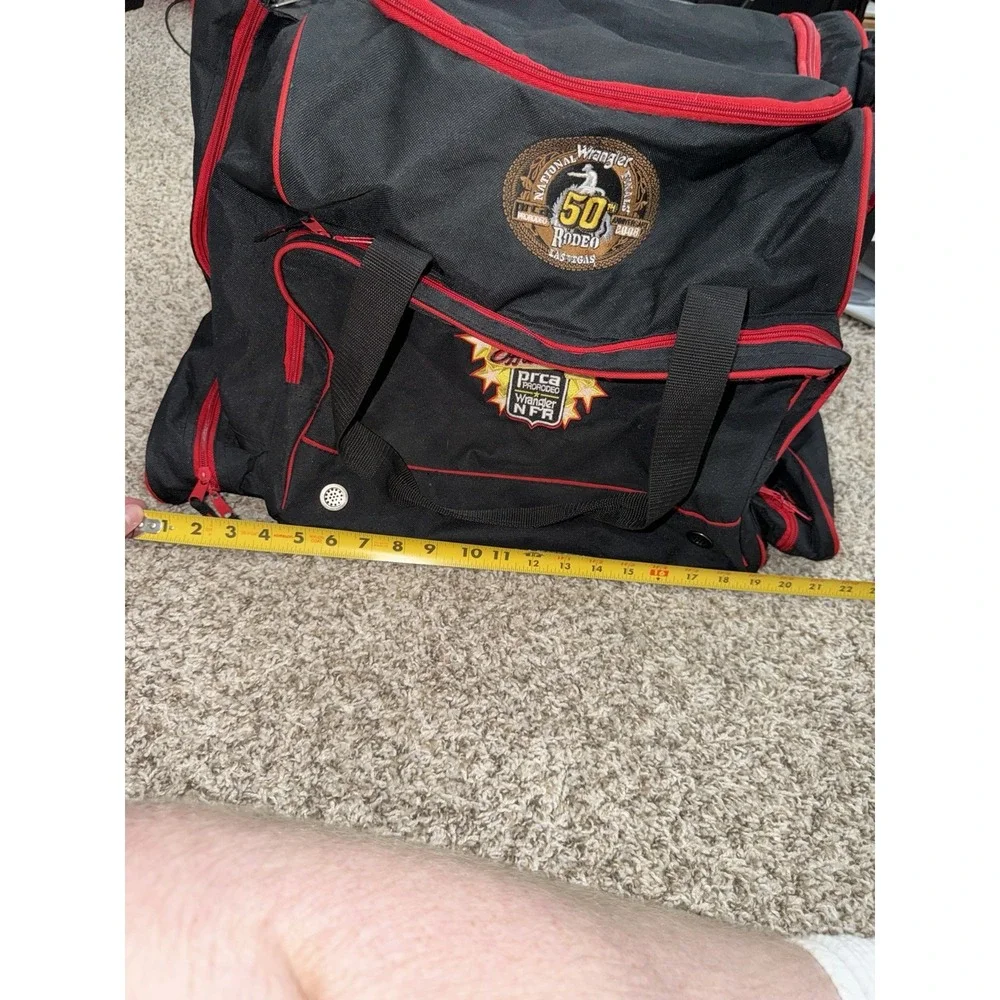 National Rodeo Finals Las Vegas 2001 Justin Boots Wrangler Boot Duffel RARE